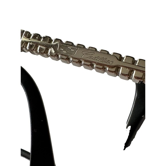 Cadillac CI1606 Black Silver TM GM Rectangle Full Rim Eyeglasses Frame - Picture 8 of 8